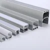 Various extruded aluminum heatsink profile 6063 t5 PC PMMA opal frosted milky clear in customizition color