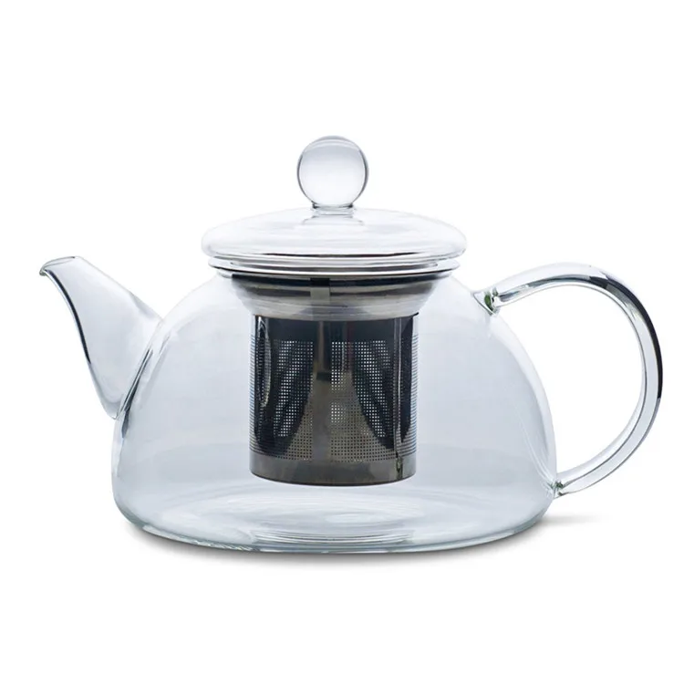 small glass tea kettle