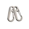 Small light and strong titanium keyring clip key chain carabiner D shape titanium Keychain carabiner
