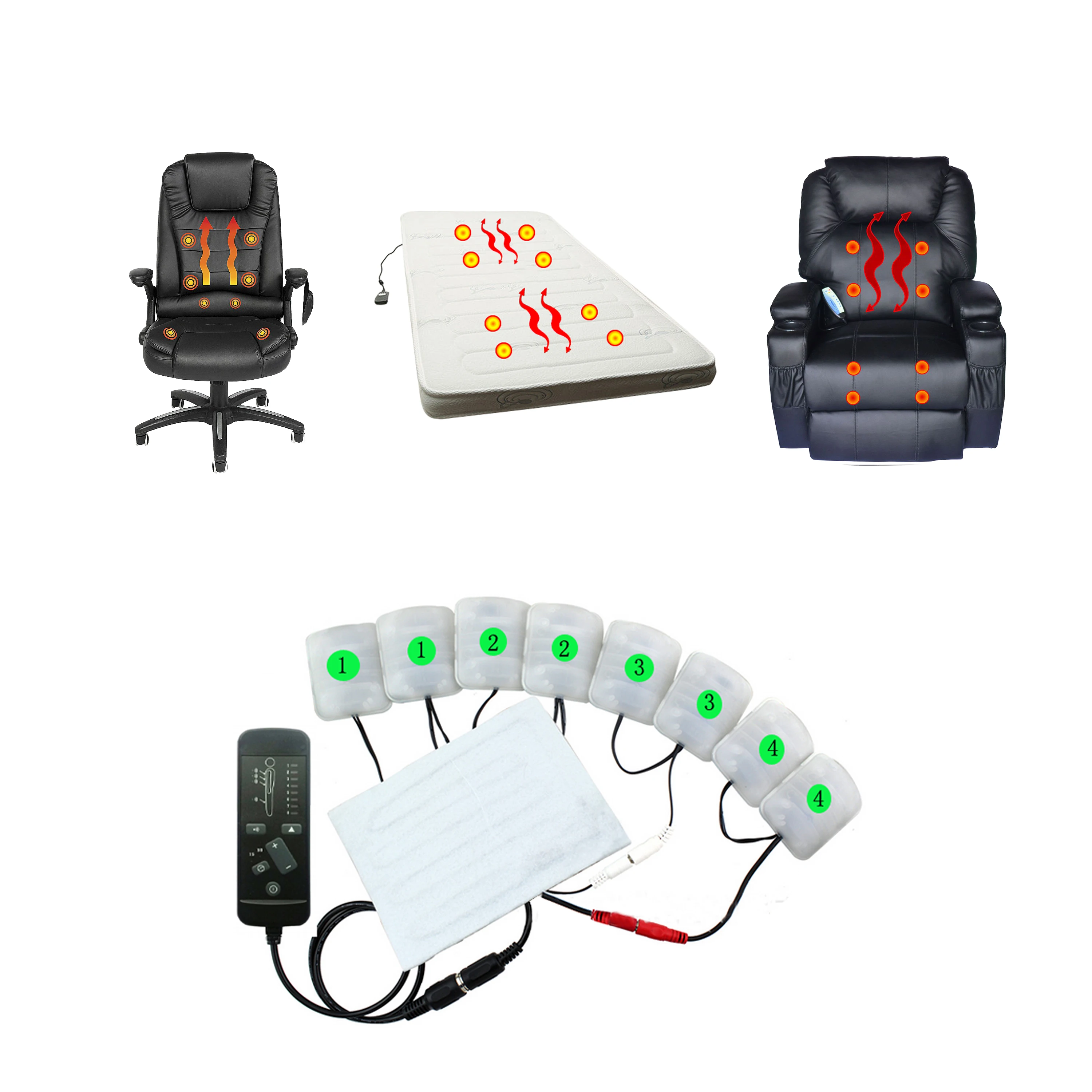 Timer 8 Vibration Massage Motors Human Touch Massage Chair Accessories