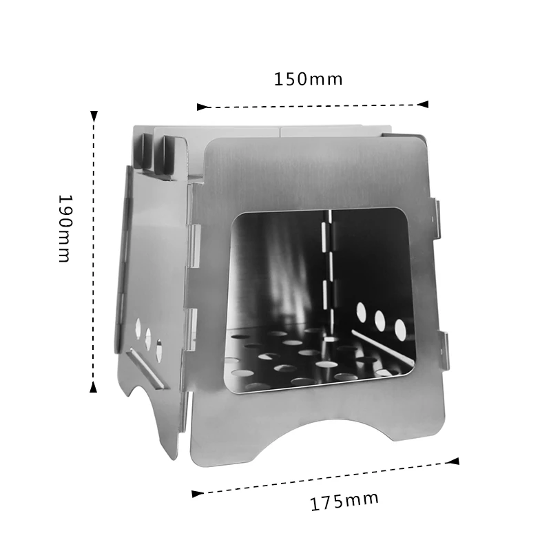 Large Size Stove Wood Burning for Home Cooking in Stainless Steel Material