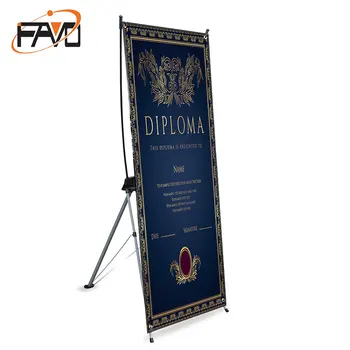 Custom Advertisement Aluminum Frame Trade Show X Banner Stand