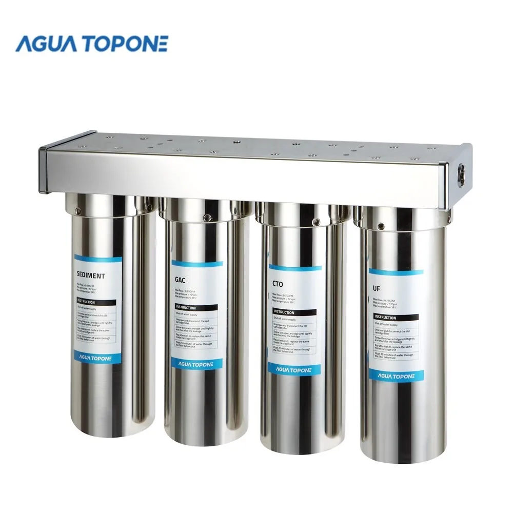 Stainless Steel 4 Stages Pp+gac+cto+uf Water Filter Buy Water Filter