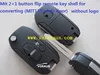 for Mitsubis 2+1 button flip remote key shell for converting (MIT11R/slide door)