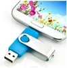 OTG swivel usb flash drive for Android mobile phone optional capacity customized logo memory stick