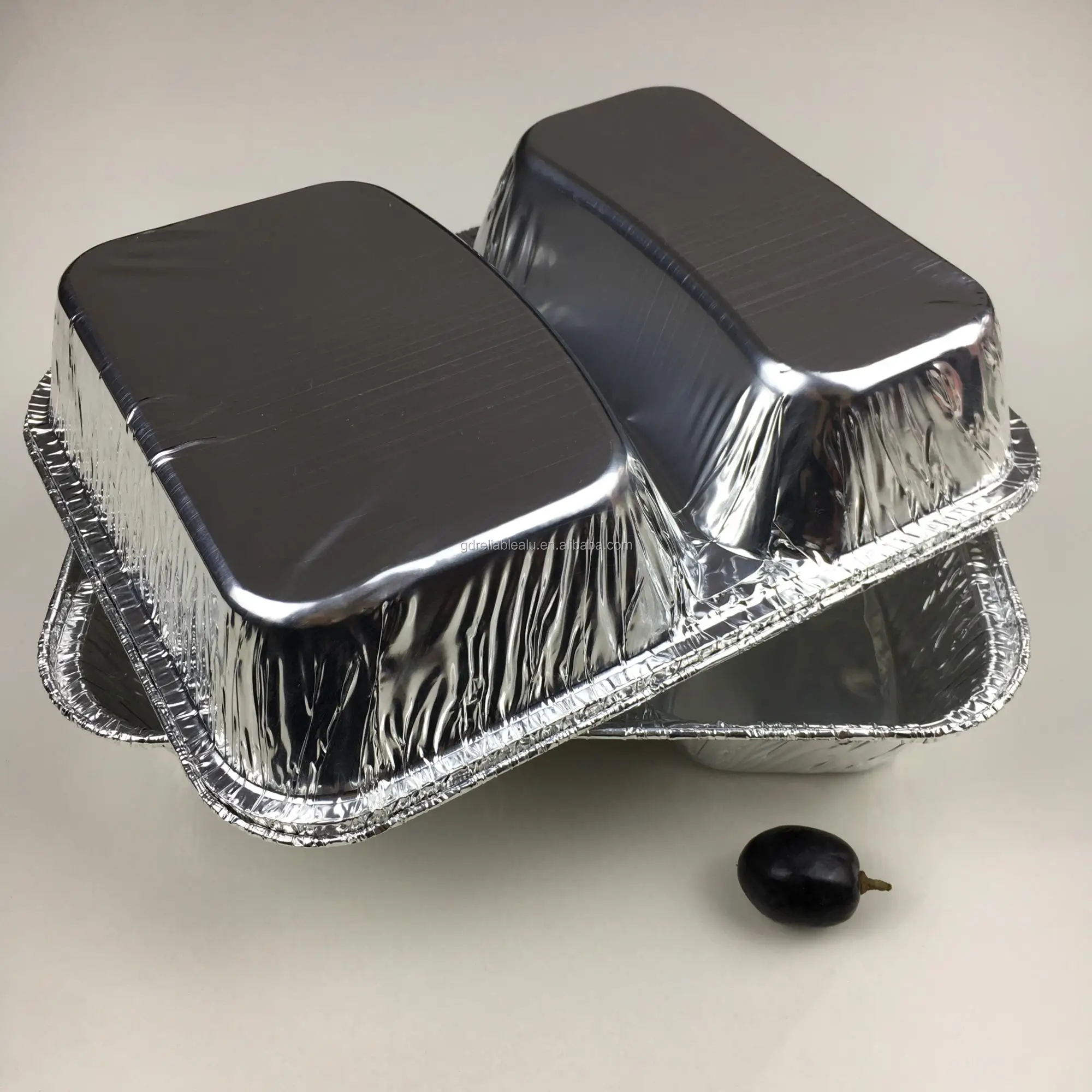 2 Compartment Microwave Safe Takeout Design 1.6lb Capacity Aluminum