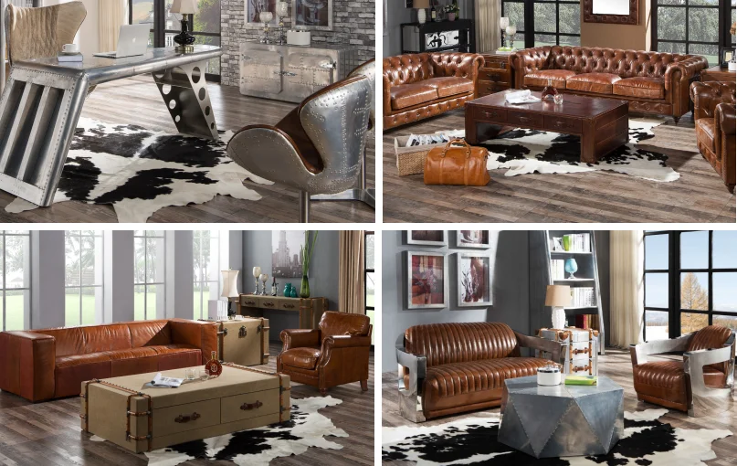 Industrial Brown And White Pony Skin Leather Rug For Living Room Buy