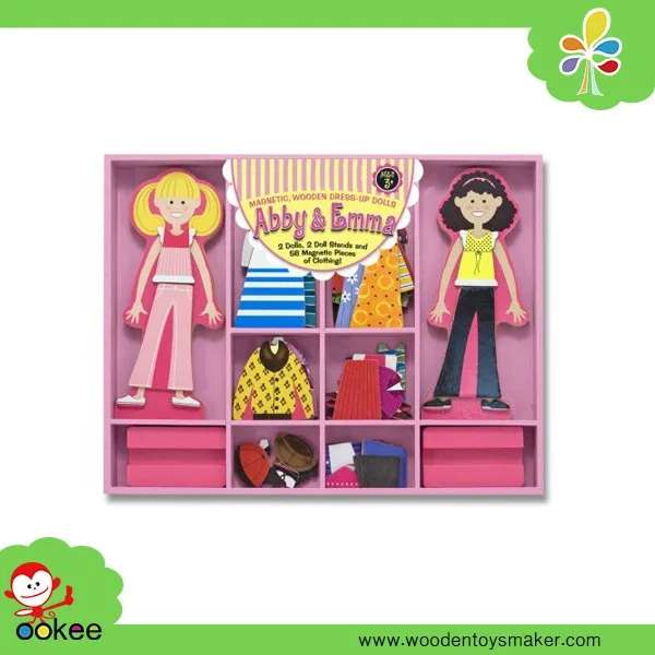 Princess Magnetic Dress Up Puzzle For Girls Kids Magnet Wooden Dressup ...