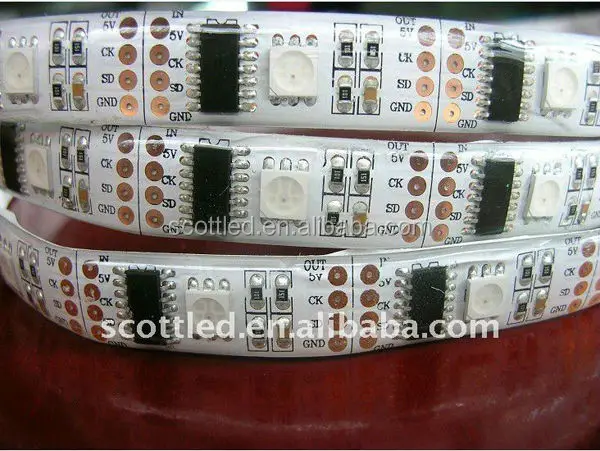 Original Manufacturer smd 5050 led ;5 volatge ;32ic with 32 led flexible digital lpd8806 rgb led strip;ip20 no waterproof