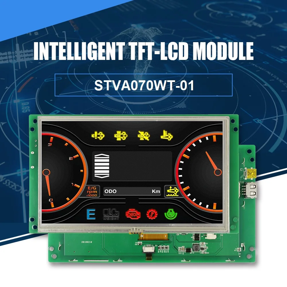 7" hmi lowe price with touch screen plc and PCB driver