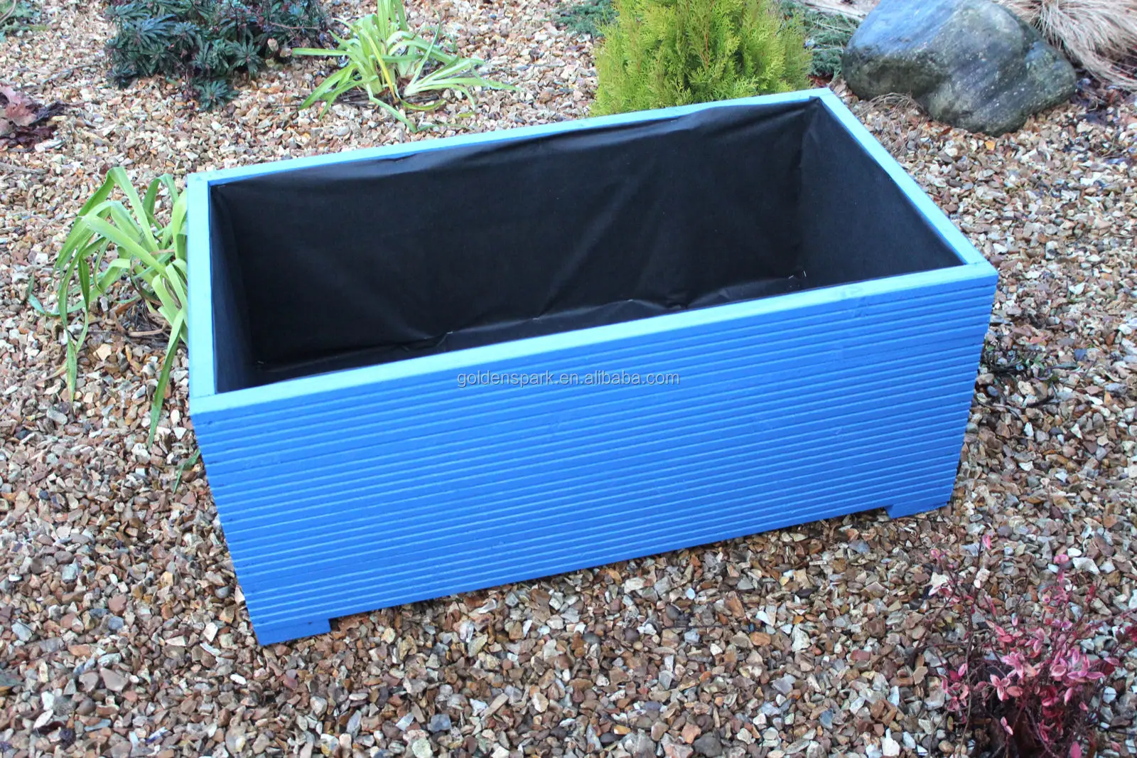 1 Metre Large Wooden Garden Planter Trough Painted In Cuprinol Green Decking Buy Wood Water