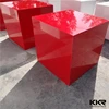modern park bench red cube long bench stools