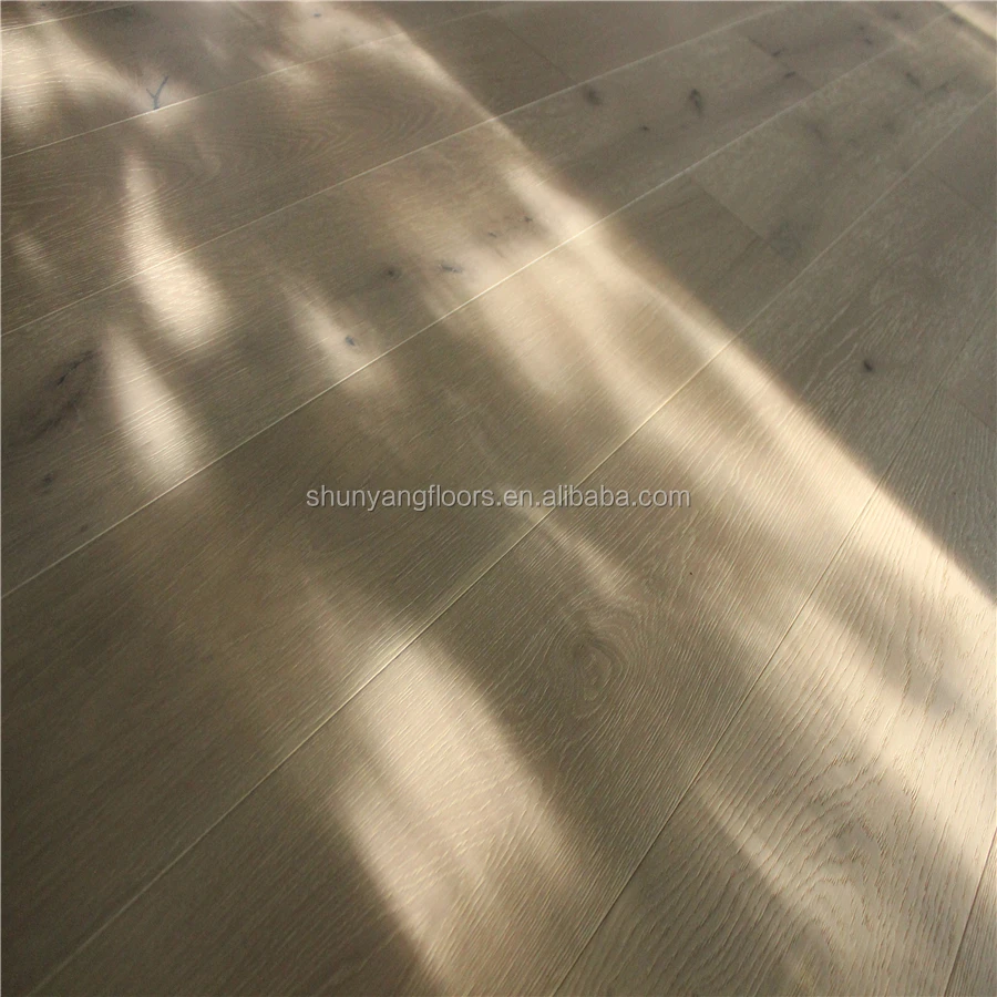 Fsc 6mm European Oak Top Layer Timber Flooring 2400mm White Washed