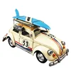 Retro Car Model Home Decor Metal Car Model Iron Photo Frame Figurines Decoration