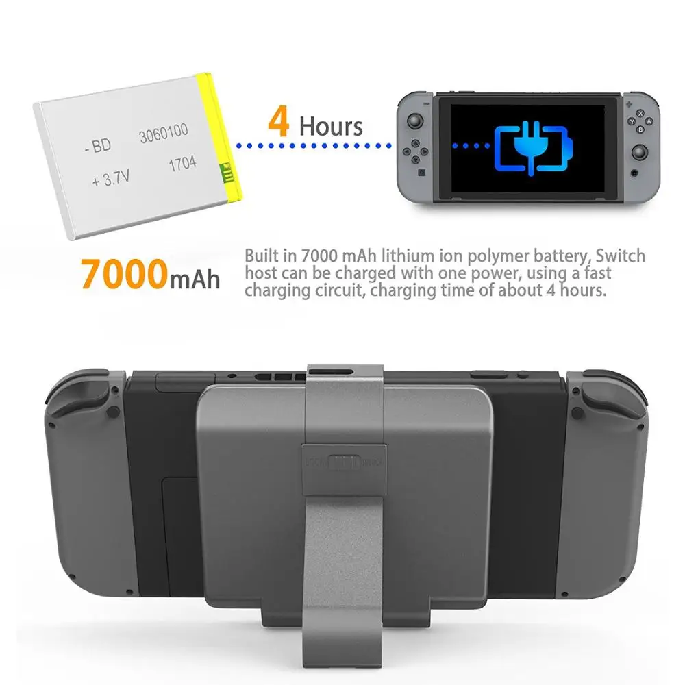 Type C Portable Fast Charger 7000mah Backup Power Bank For Nintendo