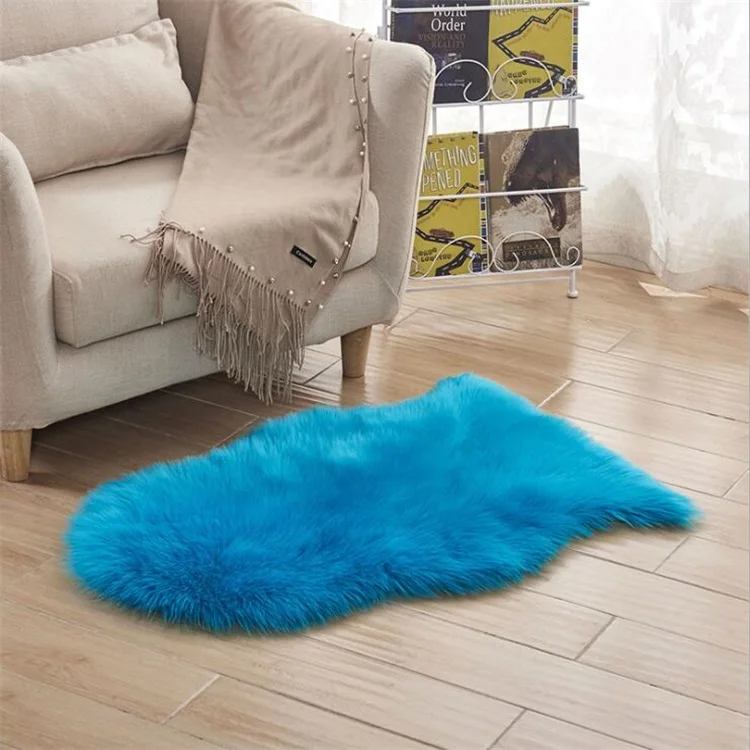 Creative Shape Faux Fur Bedroom Floor Mats,Various Colors Floor Mats