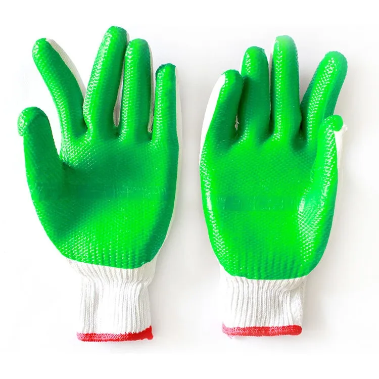 Rubber Coated Palm Cotton Knitted Gloves For Industrial Use Buy