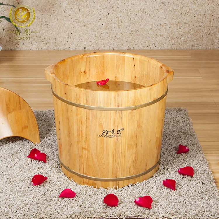 Cedar Wood Foot Spa Tub For Foot Soaking Feet Bucket Footbath Bucket