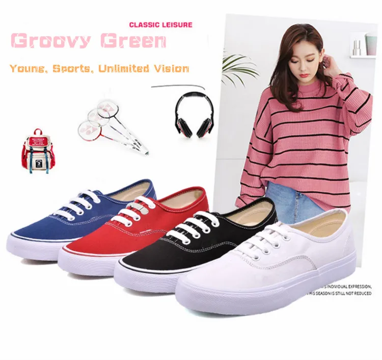  Flat canvas sneakers custom sport boat board Shoes skateboard shoes