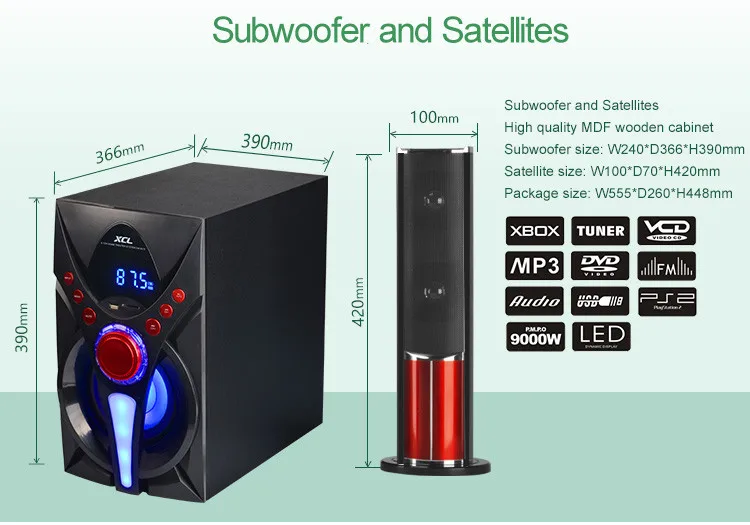 Nice price multifunction wireless BT used 5.1 home theater speaker system - ANKUX.COM
