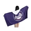 Wholesale promotional custom design microfiber/cotton terry hoody beach towel