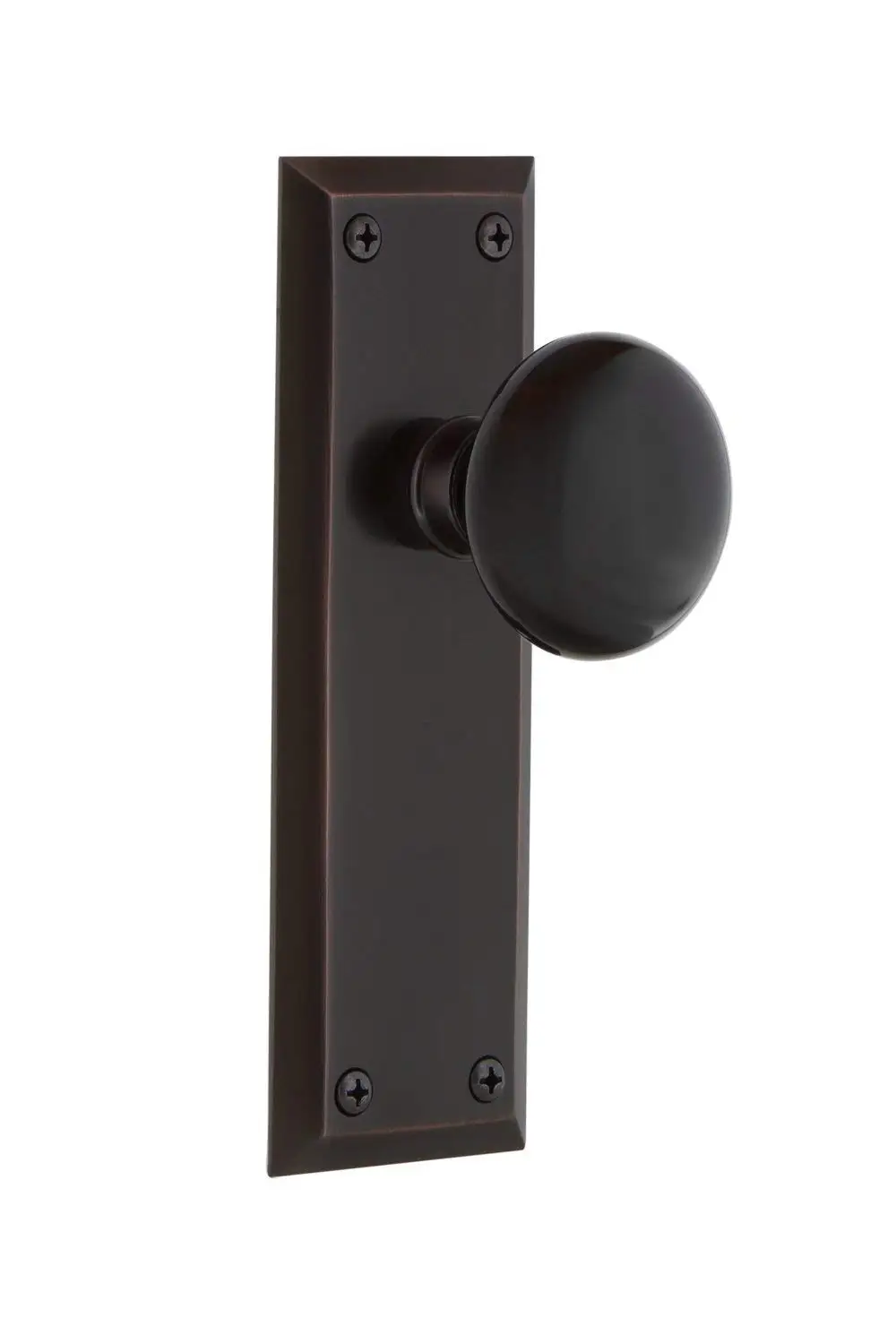 Bright Chrome 2.75 Nostalgic Warehouse 752774 New York Plate with Crystal Meadows Passage Door Knob