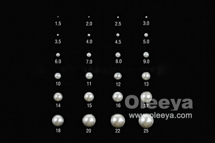 Plastic Pearls Non Hotfix Rhinestone Beads Flat Back 3mm White AB Loose ABS Half Round Faux Pearl Beads for DIY Decoration