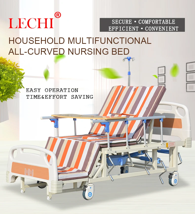 Hot Sale Elderly Care Products Home Care Manual 4 Cranks Hospital Bed