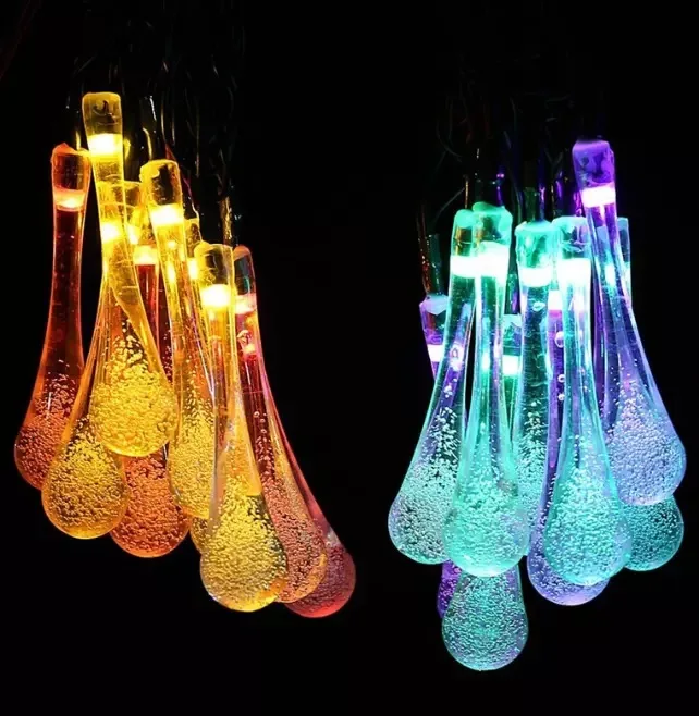 Water Drop Holiday decoration light chargeable 4.8M 0.165 apart water proof IP65