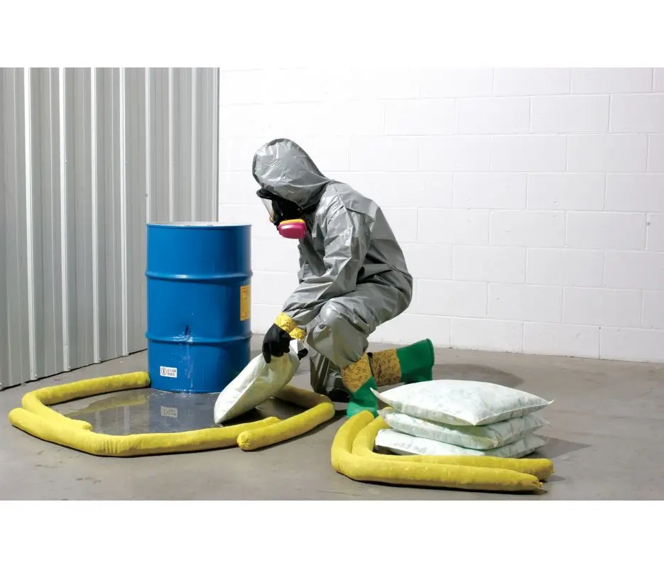 Spc Chemical Spill Absorbent Socks Yellow Absorbing Boom For Hazardous