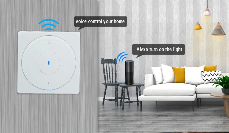 Smart home automation alexa wifi lighting switch for wall light