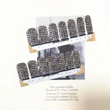 Leopard Sexy Nail Arts Sticker 14 pcs set Waterproof Nail Decal Art Sticker Gel Polish Manicure