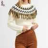 The latest design high quality winter long sleeve casual skinny knit women sweaters pullovers