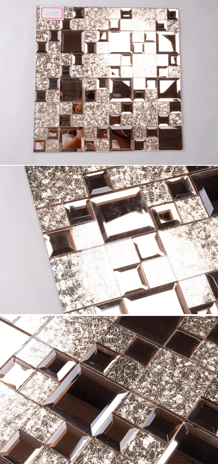 Classic Style bevel antique glass mirror mosaic tile sheet