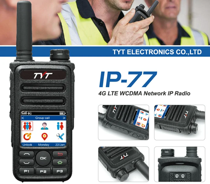 Tyt Ip77 Poc Walkie Talkie Android Portable Two Way Radio 4g Lte Ip