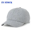 In Stock Fashion Contrast Color Hats Blank Tweed Wool Blend Winter Warm Baseball Cap
