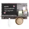new products Country Rustic Brown Wood Wall Mounted Entryway Mail Sorter Rack with Key Hooks and Black Chalk Board