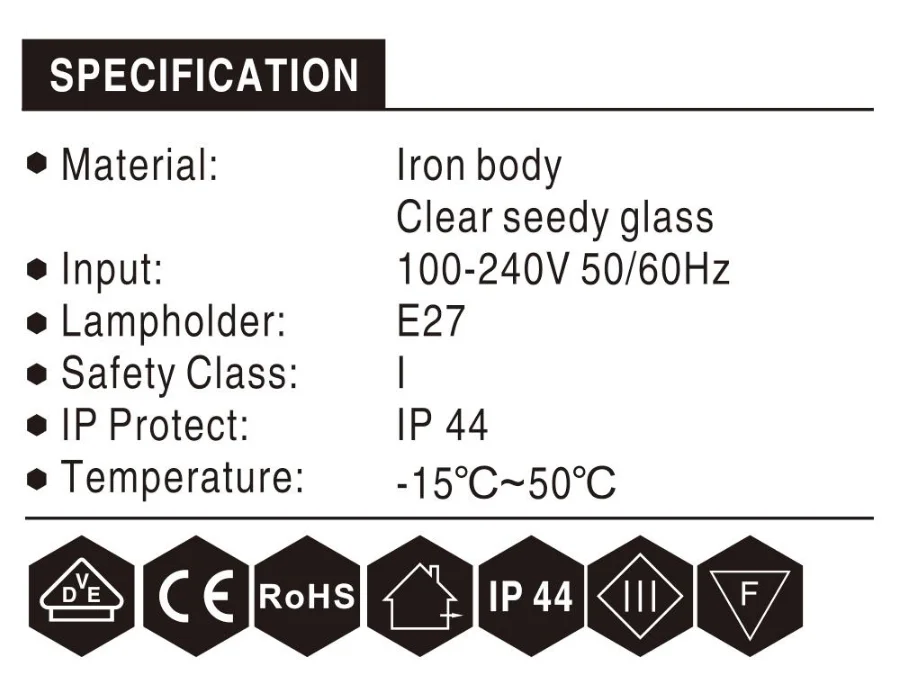 Modern water proof garden black glass shade wall lamp outdoor