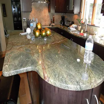 Natural Rainforest Green Marble Countertop Kitchen Natural Rainforest Green Marble