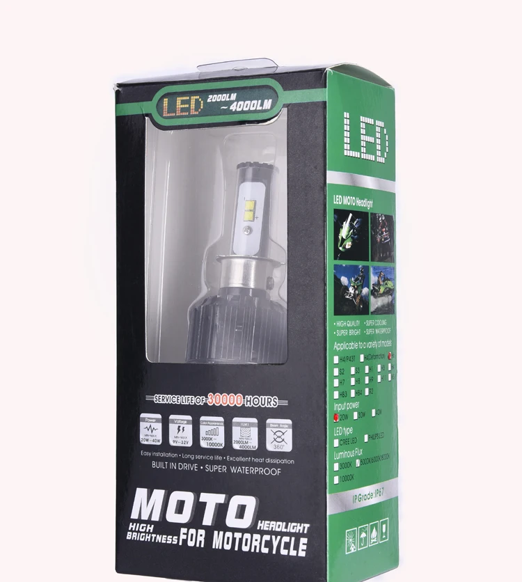 Car Led Motorbike Headlight H6 H/L 6000K Motorcycle Led Headlight