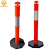 Looper-Tube Delineator Post With Reflective Bands&Black Rubber Base