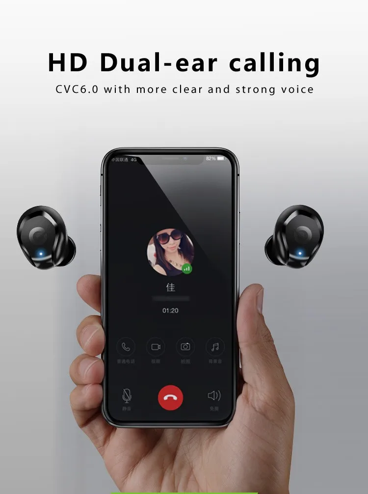 New Arrival Tws P10 Xsp Wireless Bluetooth V5.0 Earbuds Stereo Sound