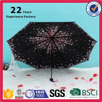 Best Ing Trump 190t Pongee Fabric 100 Polyester Material Cherry Blossom Print Inside Flower Anese Umbrella 8 Panels Waterproof
