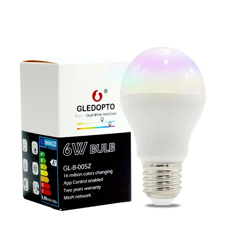 Gledopto RGB+CCT WiFi Smart lighting Bulb 6w 12w led bulb Controlled by zigbee light link - ANKUX.COM