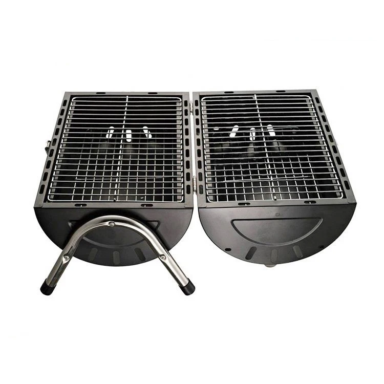 Camping En Plein Air Barbecue Portable Pliable Double Face Barbecue Grill Fer Grill Camping En Plein Air Portable