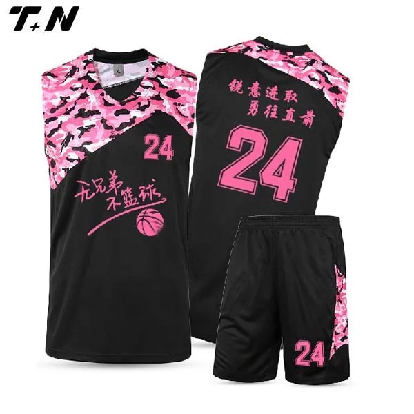 pink black jersey basketball