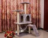 Wholesale Luxury Large Smart Wood Banana Leaf Cat Tree Pet Cat Trees House Toy