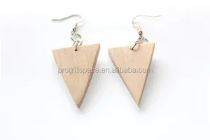 New desgin Ecofriendly Jewelry natural wooden earrings Craft Supply made in China