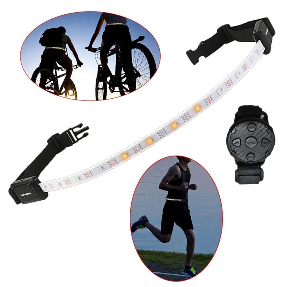 Zealbea Focus LED Reflective Light Belt,Security LED Reflective Gear LED Warning Light Belt with Remote Control, Rechargeable High Visibility Gear Waist Belt for Running,Cycling,Walking