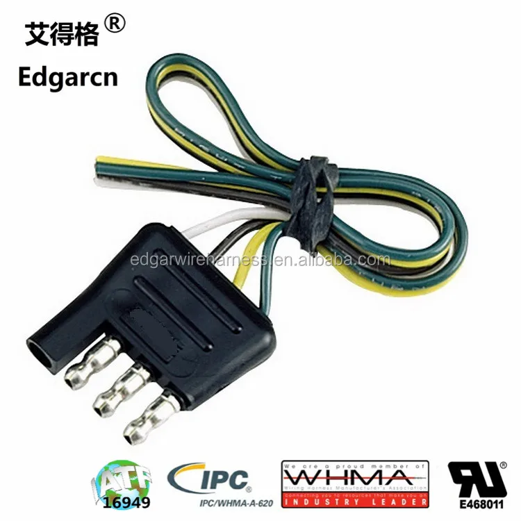 4-Flat Trailer Wiring Harness for Car Truck Cable Assembly manufacturer with IPC620 for Grote light - ANKUX.COM